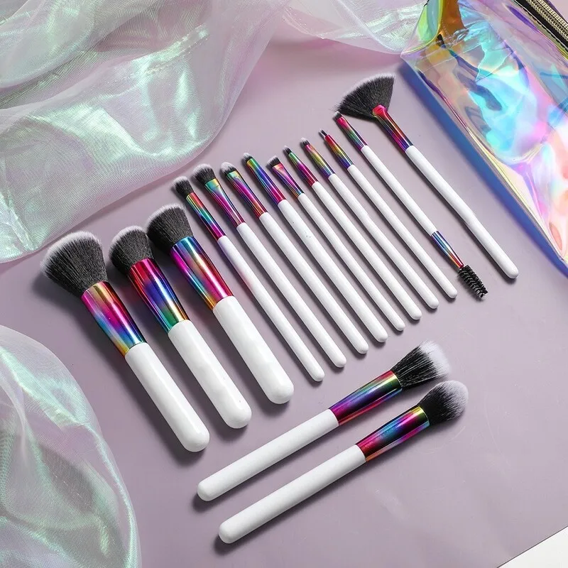 New Product 15 Colorful Makeup Brushes Feature Differences Beauty Tools Foundation Non-shedding Makeup Brush Set