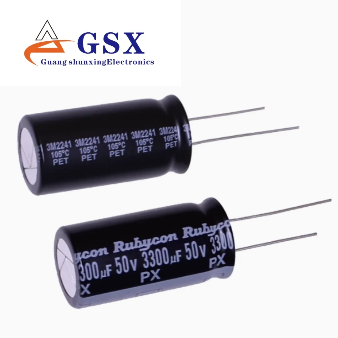 

3300UF 50V imported aluminum electrolytic capacitor 50v3300uf 18 * 35.5 ruby PX 105 degrees