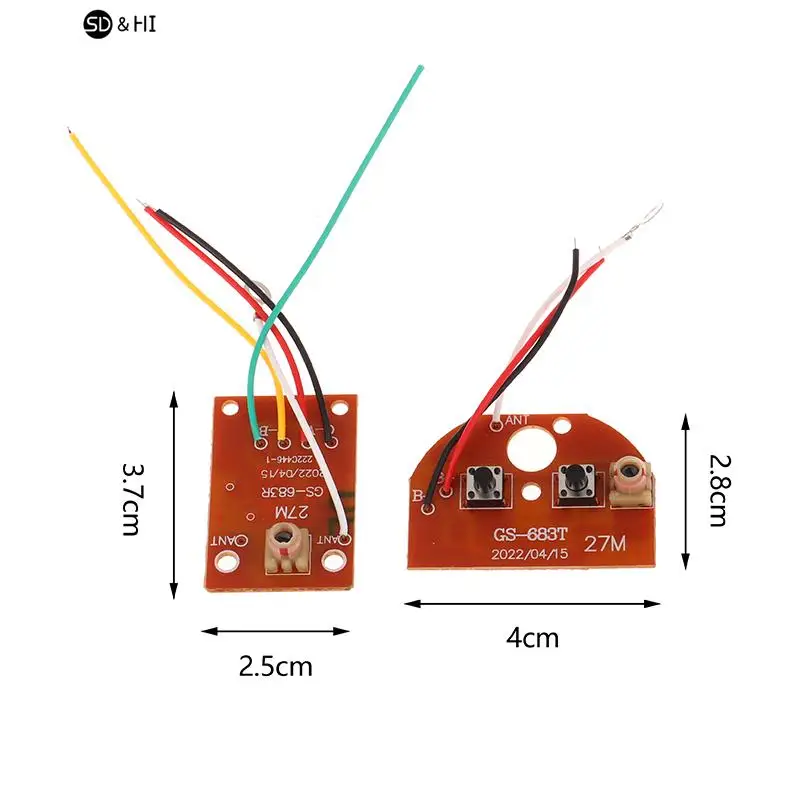 2CH 4CH RC Remote Control 27MHz Circuit PCB Transmitter and Receiver Board with Antenna Radio System rc Car Accessories