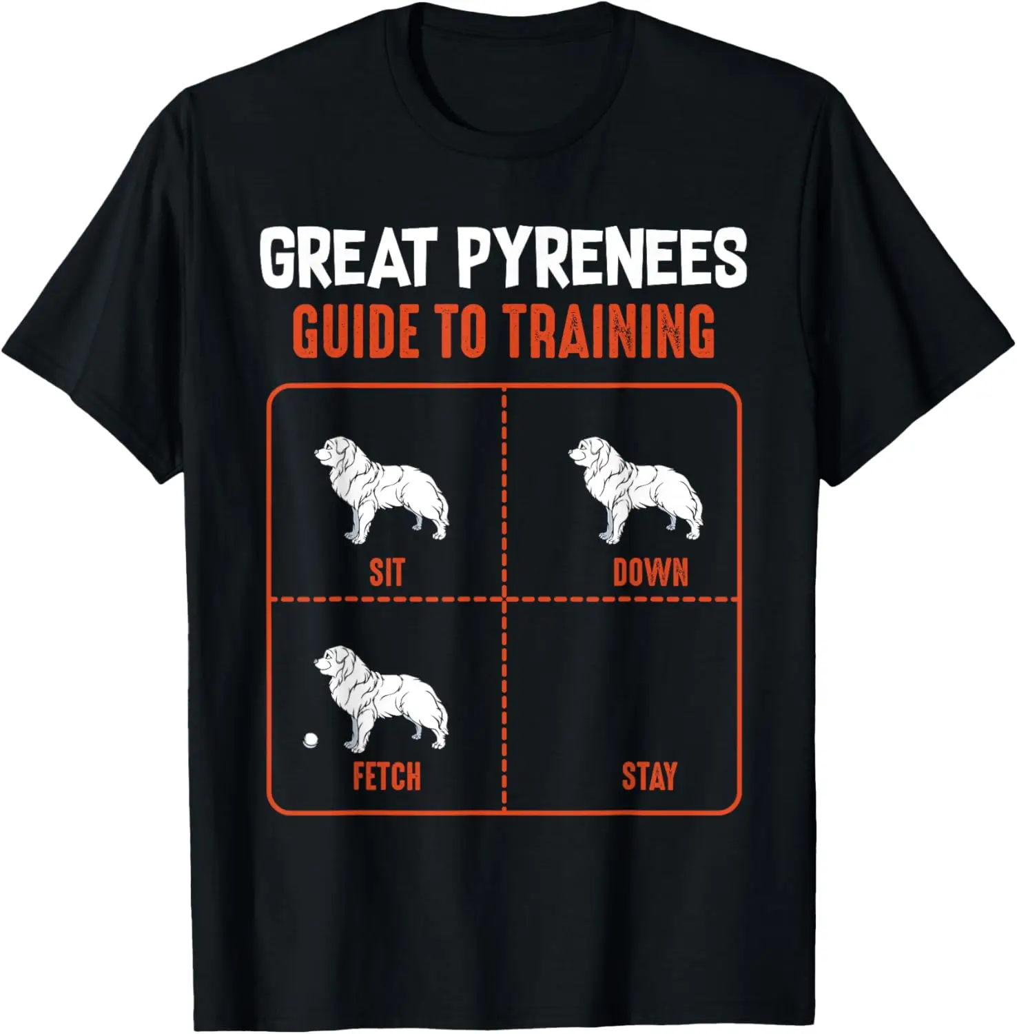 

Great Pyrenees Guide To Training Funny Dog Pet Lover T-shirt