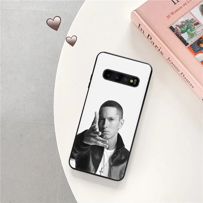 Case For Samsung S20 S21 S22 S23 S24 Ultra FE Plus Eminem RAP GOD Black Soft Phone Cases Cover For Galaxy S10 Lite S9 S8