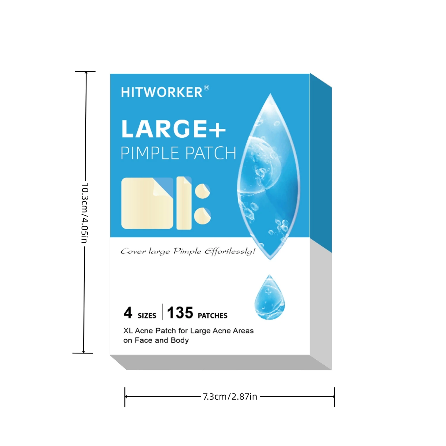 135pcs hydrocolloid pimple patches, multiple shapes, for targeted spot treatment and skincare