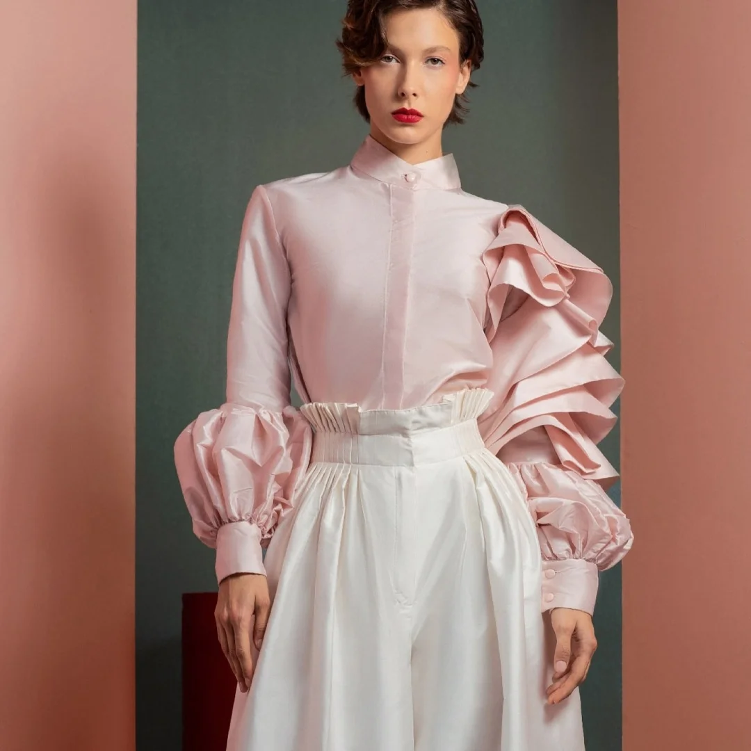 Robe de soirée en Satin délicat, personnalisée, boutons droits, manches longues, col haut, robes d'occasion spéciale, fête douce