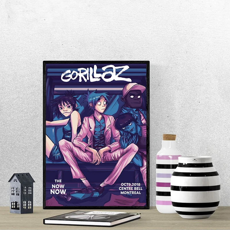 Retro Music Gorillaz Good Quality Poster Highend Kraft paper Poster Wall Posters Room Decor Bedroom Decoration Home Decorations