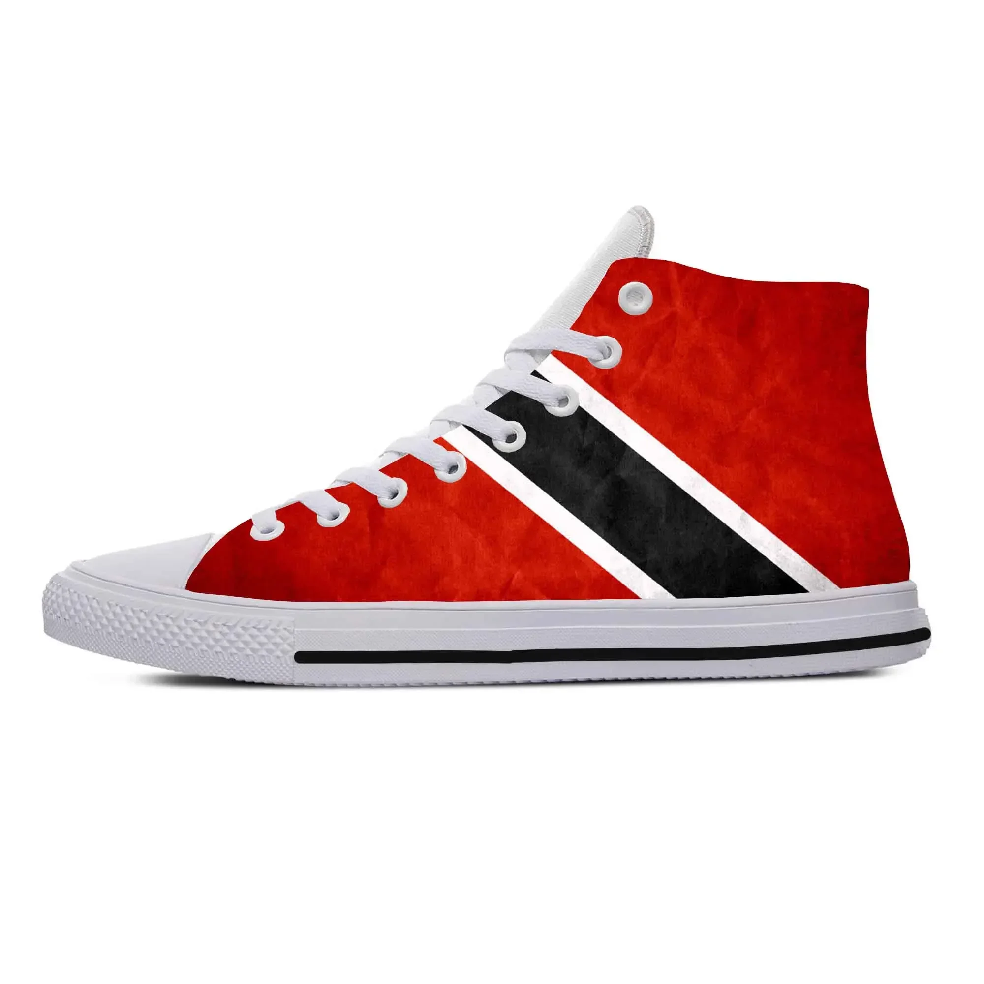 Trinidad and Tobago Flag Patriotic Pride Fashion Casual Cloth Shoes High Top Comfortable Breathable 3D Print Men Women Sneakers