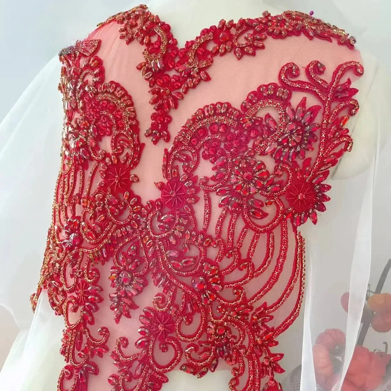 

18 Colors To Choose From, Hand Sewn Glass Diamonds, Sparkling Rhinestone Collar Flower Shawl Shoulder Wedding Dress DIY Clothing