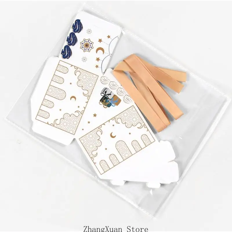 10 Stück dreieckige Kuchenform-Geschenkverpackungsboxen für Hochzeit, Geburtstag, Feier, 3 x – Detail 5