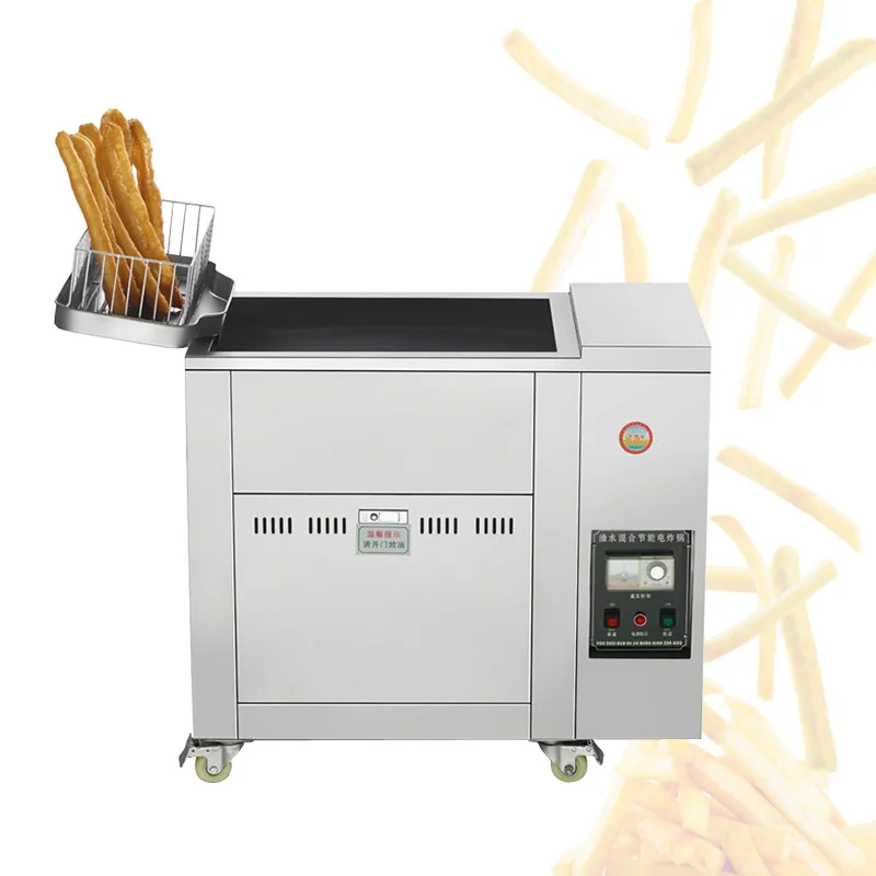 Oil Water Separation Fryer Commercial Stall Large Capacity Electric Fryer Gas Fried Dough Twists Potato Chips Fryer