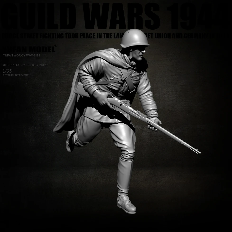 YUFAN-modelo de soldado de resina 1/35, figura incolora y autoensamblada, YFWW-2184