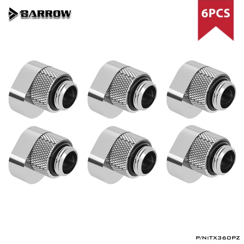 

Barrow 2/4/6PCS 360 Degree 6mm Rotary Offset Fitting, G1/4 Thread, Brass Male To Female Extender Fitting, TX360PZ