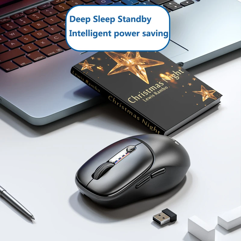 Type-C Recharge 2.4G Wireless Silent Optical Mouse Fashion Office Business Ergonomics Mice For Macbook Laptop PC Computer Gifts