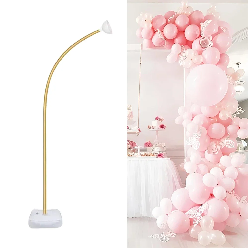 Runtow Arco de globos de 250 cm, soporte de globo de medio arco con forma de flexión libre con base, kit de columna de globo para fiesta de cumpleaños de boda