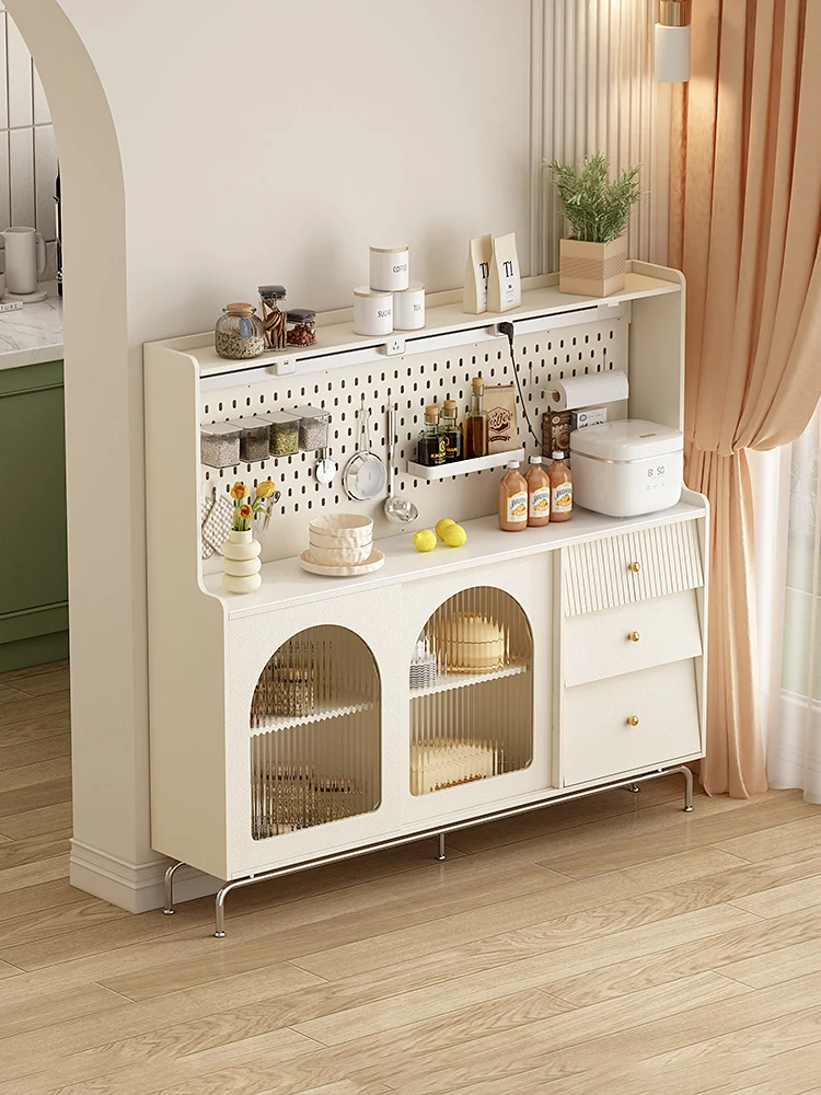 

French side cabinet integrated against the wall living room tea storage porch side cabinet kitchen dining room storage wine