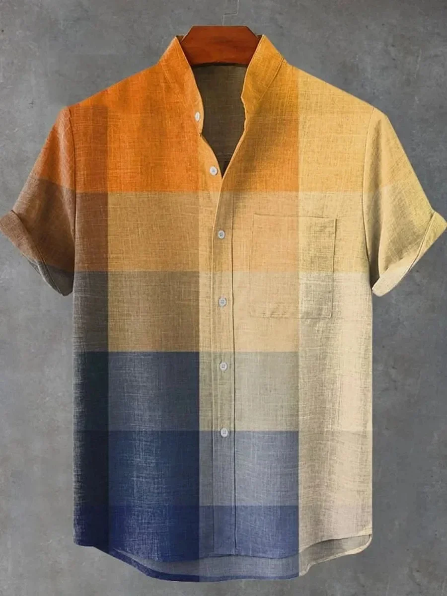 New Men's Hawaiian Shirt Casual Short Sleeve Top Loose Fashion Retro 3D Printing Summer Shirt Fast Shipping - Image 6