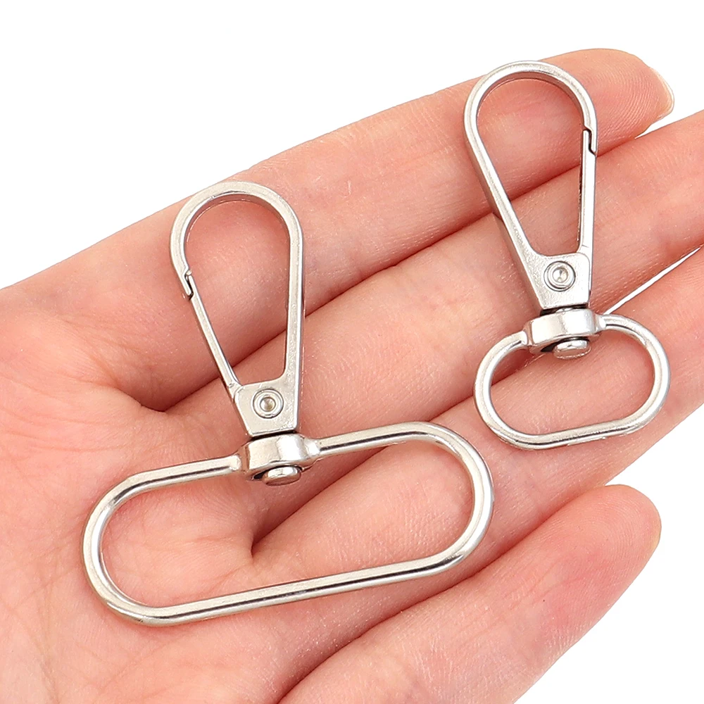 10 Stück Metall-Taschenriemen-Schnallen, Karabinerhaken, Schnappverschluss-Verbinder für DIY Schlüsselanhänger, Schlüsselringe, Taschenzubehör – Detail 3