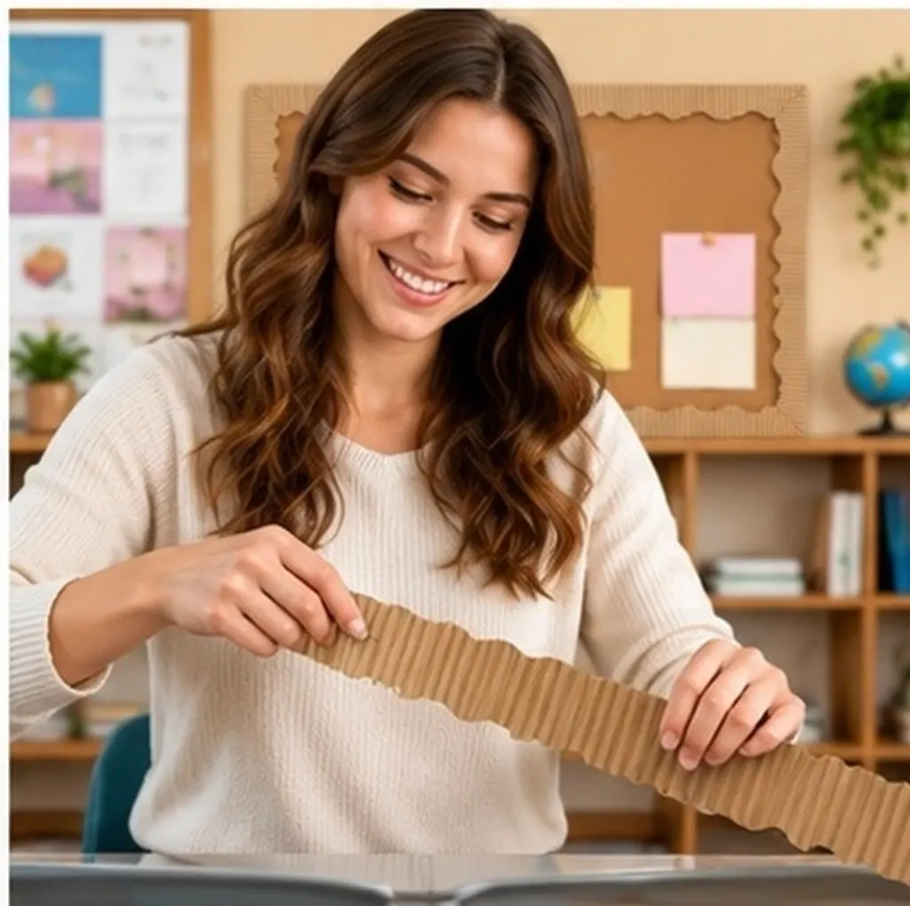 1 Roll Wavy Paper Border Scalloped Trim DIY Classroom Bulletin Board Decor Blackboard Display DIY Bulletin Board Borders