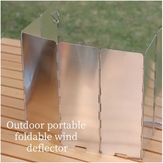 Outdoor card stove windproof board, stove windproof cover, picnic camping baffle, ultra light aluminum alloy, easy to fold