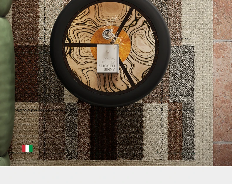 Italian light luxury coffee table combination living room home creative round size coffee table
