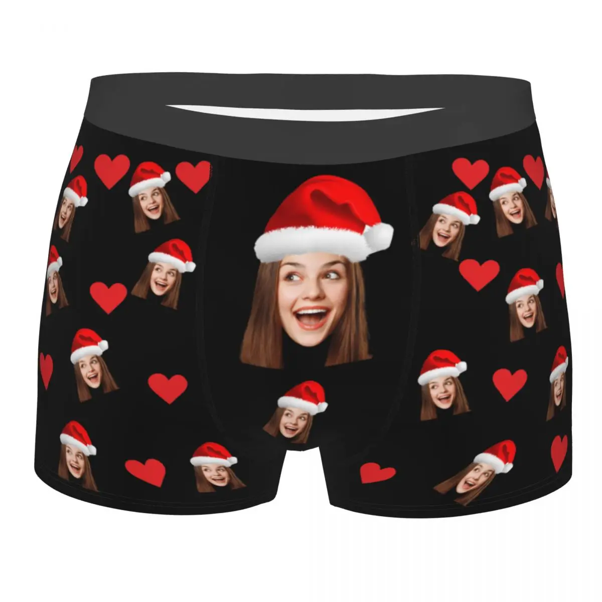 Christmas Gift Boxer Custom Personalized Face Photo Men Long Underwear Boxer Briefs Shorts Panties Humor Underpants for Male