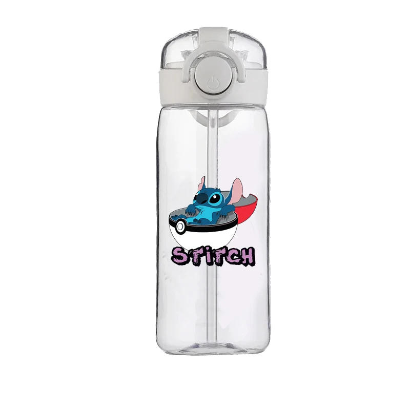 Disney-Gobelet à eau en plastique Stitch pour enfants, impression de dessin animé portable, tasse à peinture mignonne pour étudiants, garçon et