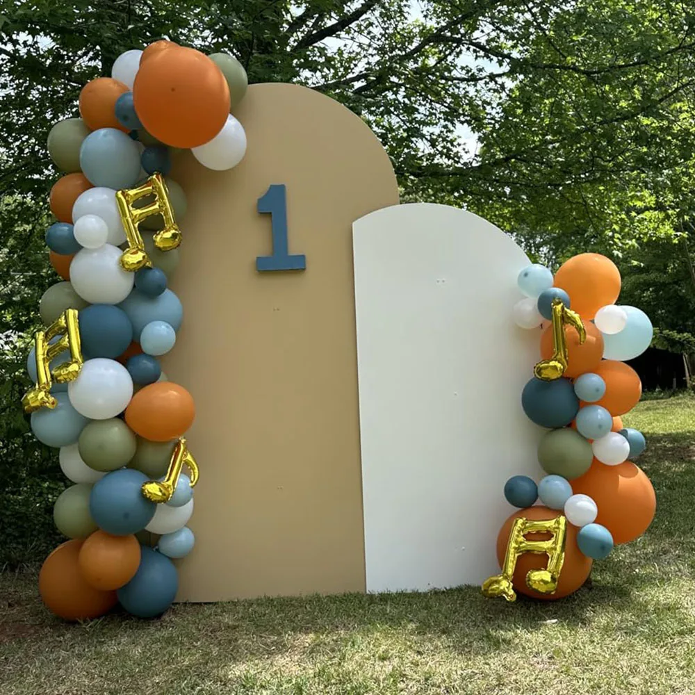 10 قطع من بالونات الموسيقى الصغيرة باللون الأسود والذهبي والوردي، بالونات صغيرة الحجم لتزيين حفلات استقبال المولود الجديد وحفلات الزفاف وأعياد الميلاد