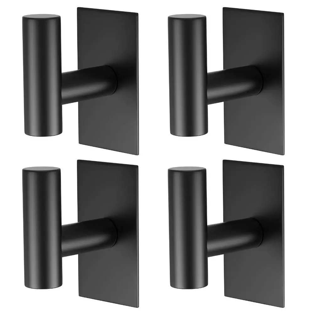 

2Pcs Wall Mounted Bathroom Towel Hooks Self Adhesive No Drilling Robe Hanger Holder Multi-purpose Stainless Steel