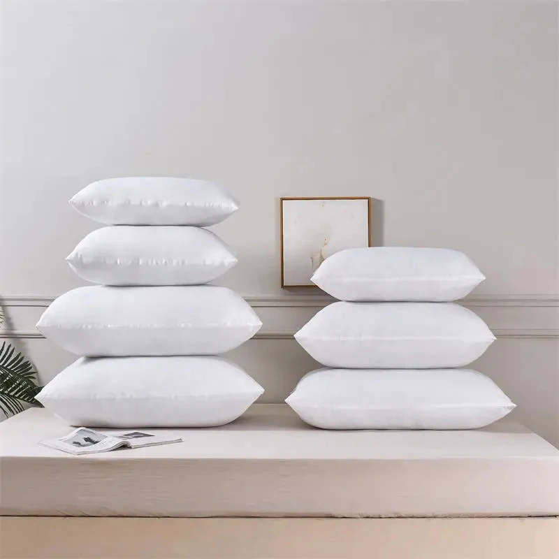 4 Size Solid Color Pearl Cotton Pillowcore Rectangule Child Adult Pillowcore Four Seasons Home Hotel High Rebound Pillowcore