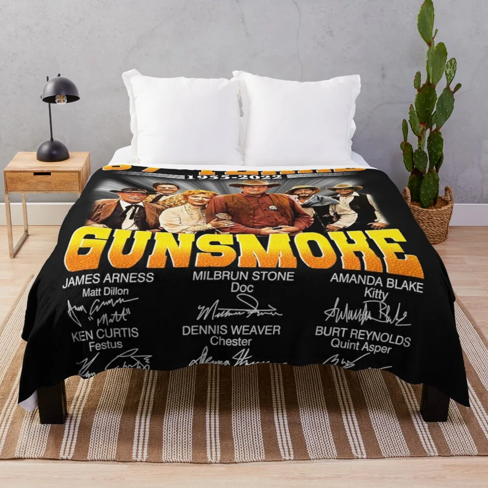 67 years Gunsmoke Throw Blanket Fluffy Blankets Large Custom Blanket