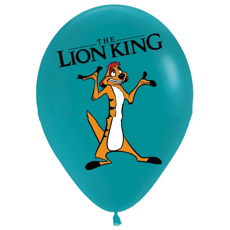 12PCS Disney Latex Balloons Cartoon Lion King Series Animal Prints Home Kids Birthday Party Decorations Baby Shower Toys