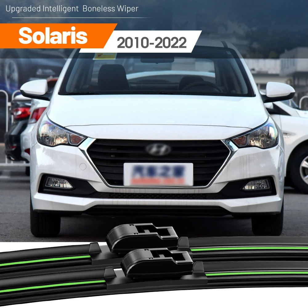 

2pcs For Hyundai Solaris 2010-2022 Front Windshield Wiper Blades 2012 2015 2016 2017 2018 2021 Windscreen Window Accessories