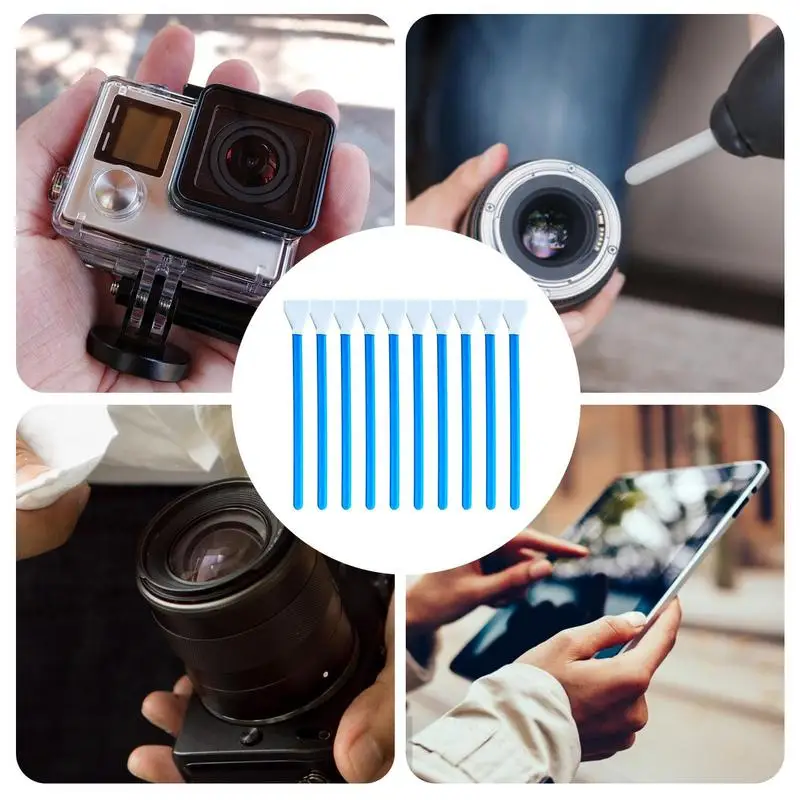 Full Frame Camera Swabs Spotless Result Soft Convenient Full Frame Cleaning Swab Kit DSLR Camera Sensor Fiber Cloth Swabs Brushs