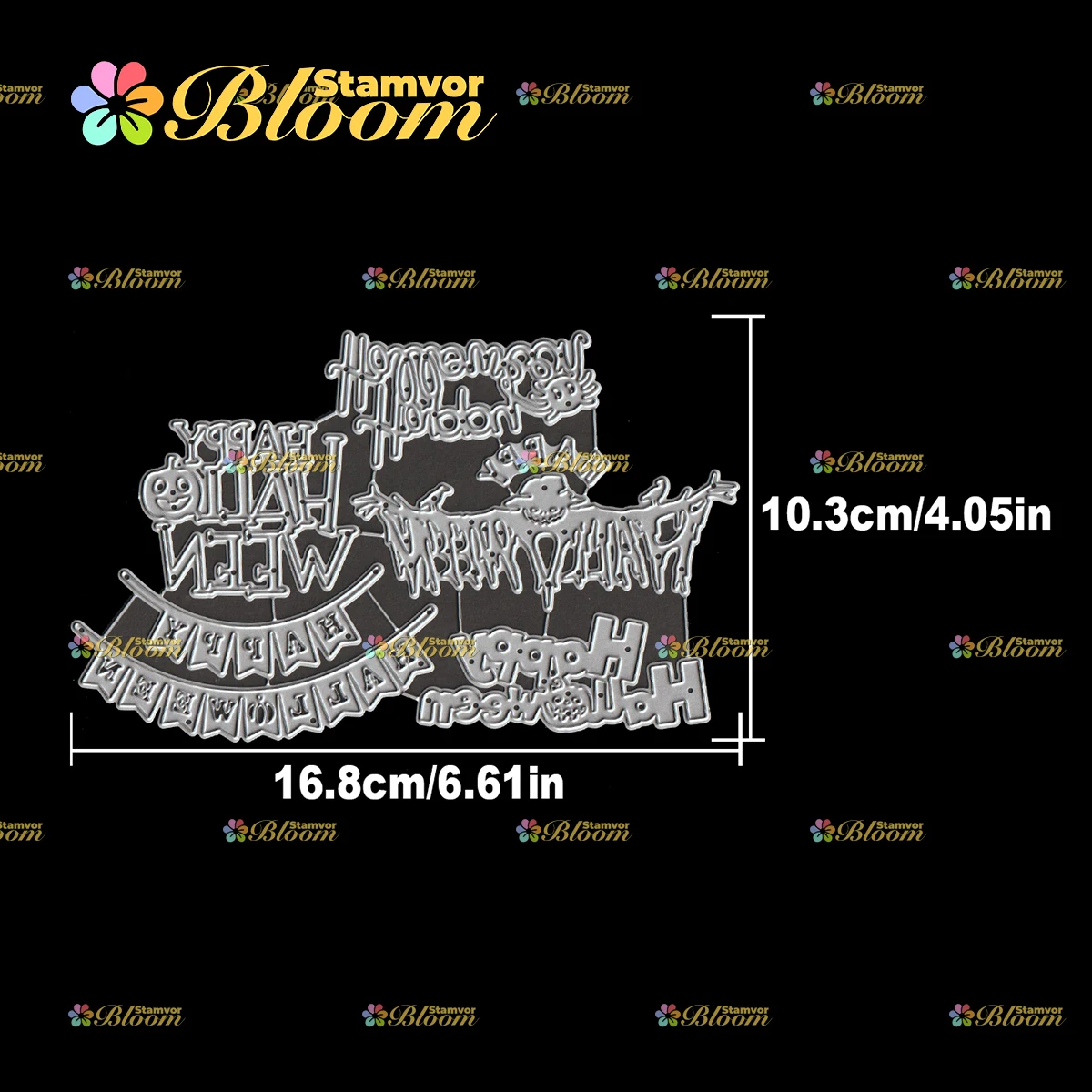 Original Practical Halloween Titles Metal Cutting Dies Scrapbooking Decorative Embossing