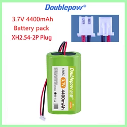 DOUBLEPOW 18650 Battery Pack 4400mah 3.7V +Xh2.54-2p Plug Li-lon Rechargeable Lithium Battery With Protection Board PCB DIY