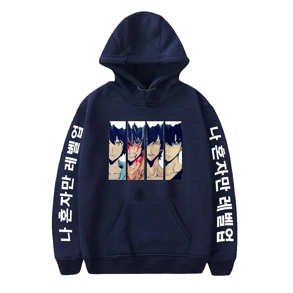 Korean Manga Solo Leveling Sung Jin Woo Hoodie Spring Fashion Men Women Plus Size Hooded Sweatshirts Casual Comfortable Hoody