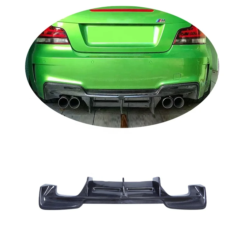 

1M E82 E88 RZ Style Carbon Fiber Rear Bumper Lip Spoiler For BMW 2011-2013