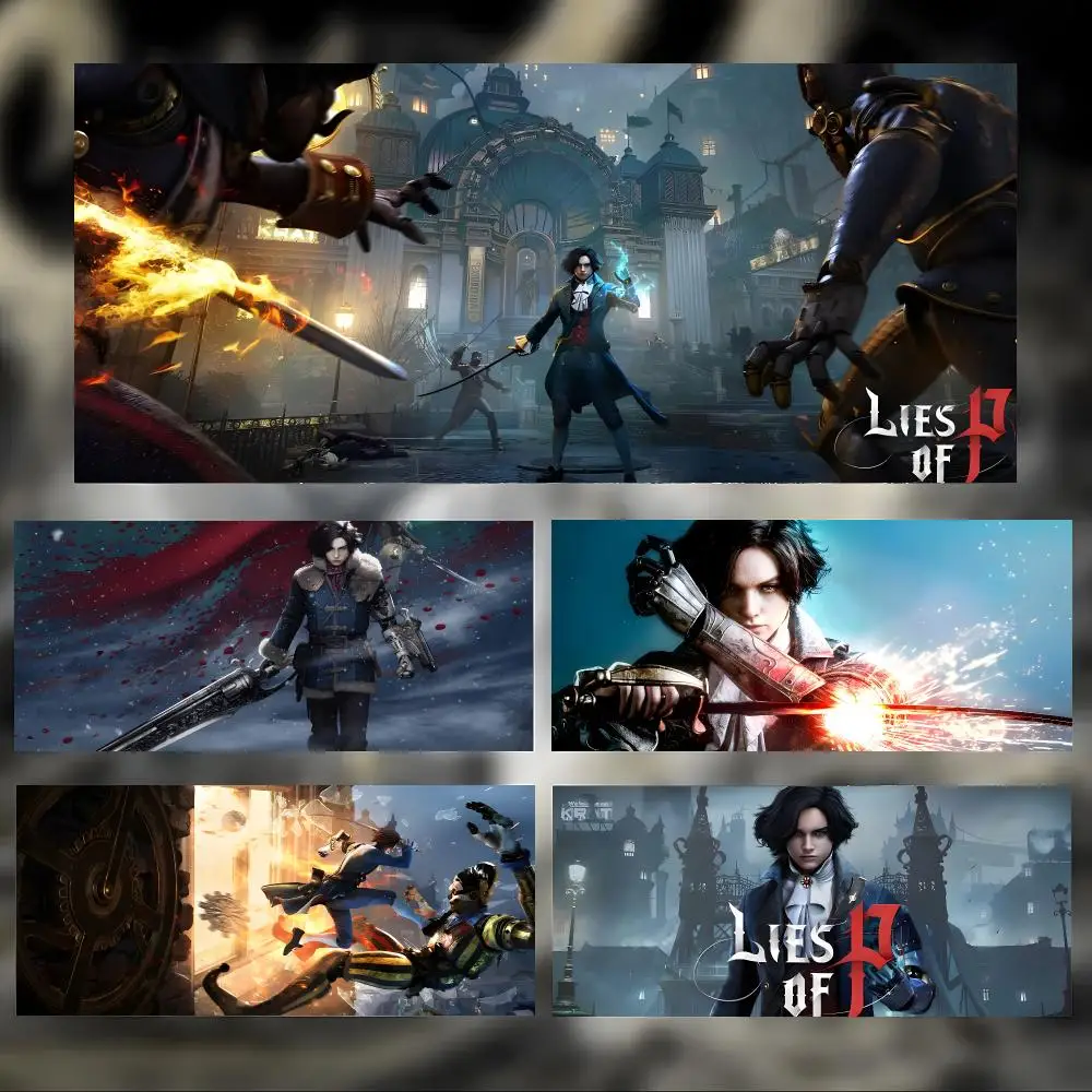 Video Game Action Lies Of P Mouse Pad Large Thick Desk Pad Stitched Edges Gaming Mouse Mat for PC