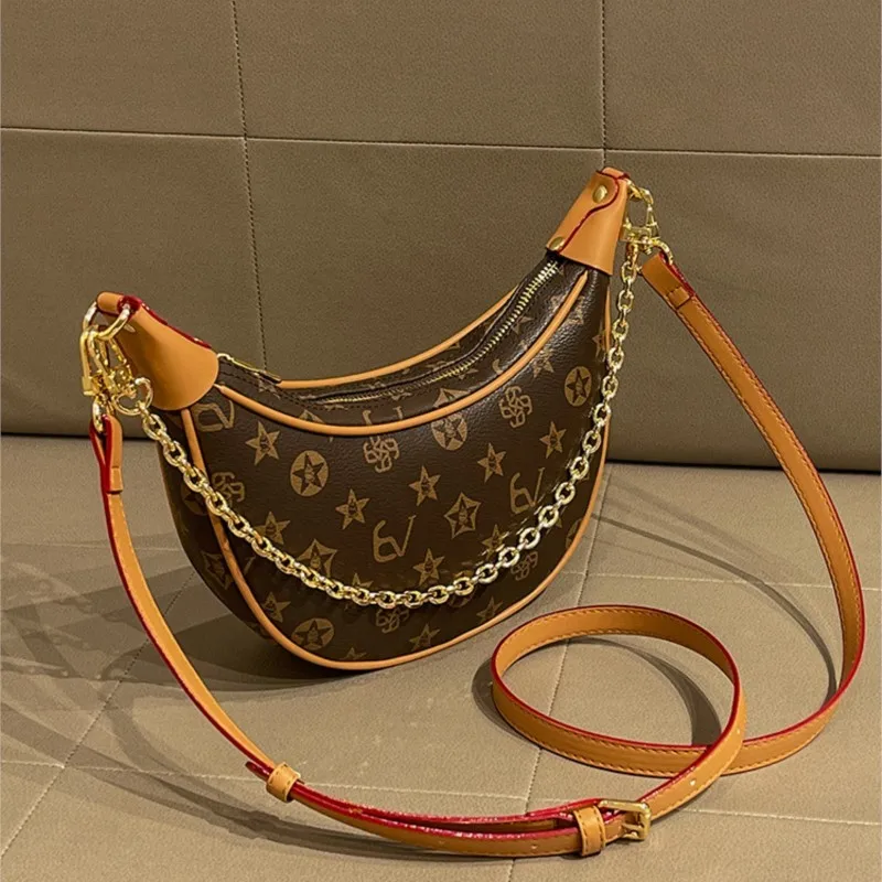 Light luxury brand women\'s handbag designer genuine leather fashionable underarm bag 2024 new high-end single shoulder crossbody