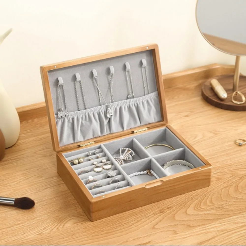 Wooden Jewelry Box Mini Multi Functional for Women Organizer Storage Luxury Jewelry Box Personalized Packaging Supplies