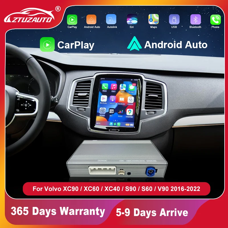Wireless CarPlay Newest Retrofit Kit for Volvo XC90 XC60 S60 V90 S90 XC40 2016-2022 With AirPlay Mirror Link OEM System Upgrade