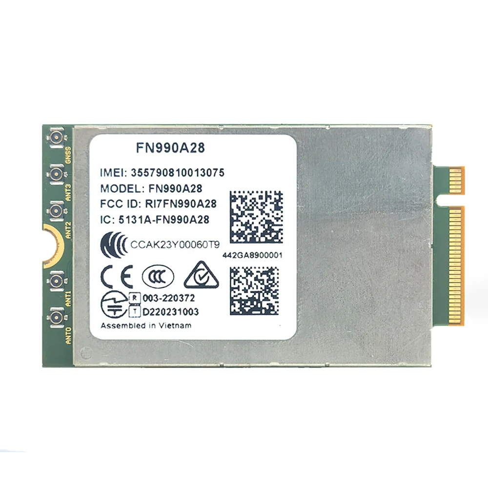 FN990A28 SDX62 5G NSA SA Sub-6 M.2 Global 4G Cat19 Data Card 3.4Gbps USB3.1 For Laptops CPE Router PC