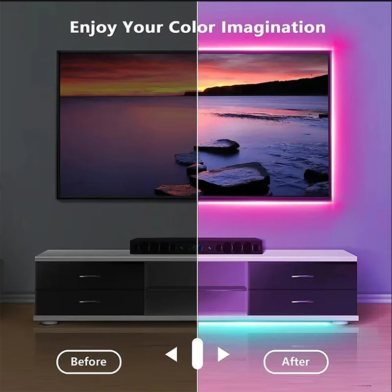 RGB LED Strip Lights WIFI APP Control Color Changing 5050 USB Flexible LED Light Lamp for TV Backlight Ribbon Tape Home Decor