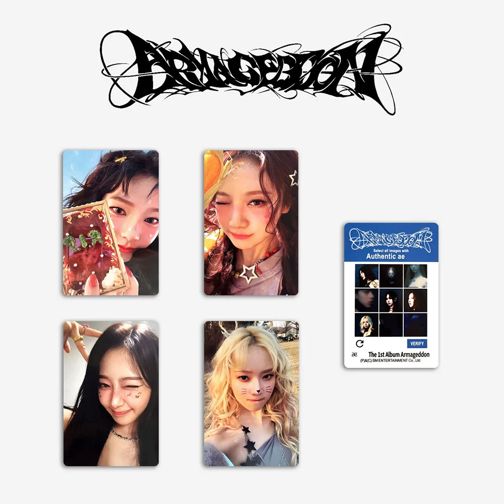 KPOP Armageddon Album Photocards Karina Winter NINGNING Giselle Personal Postcard Two-Sided Paper Card Fans Collection Lomo Card