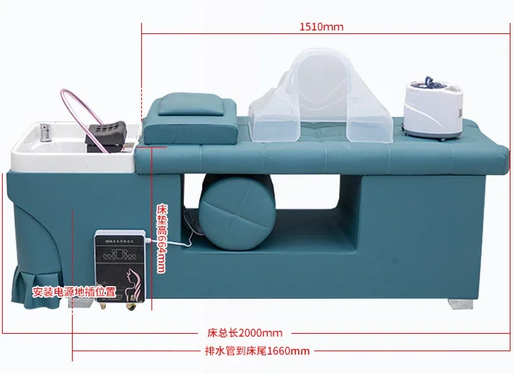 hair treatment shampoo bed barber shop special full lie fumigation constant temperature water circulation fumigation