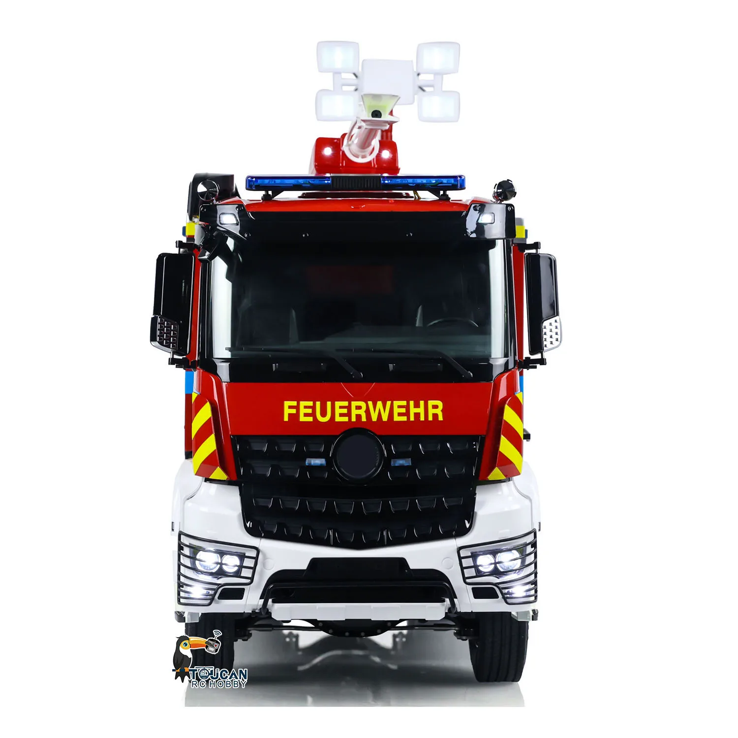 Gift 1/14 6x6 Metal Chassis RC Fire Fighting Truck Radio Control Painted Assembled Fire Car Vehicle Model Toys for Boys TH24300