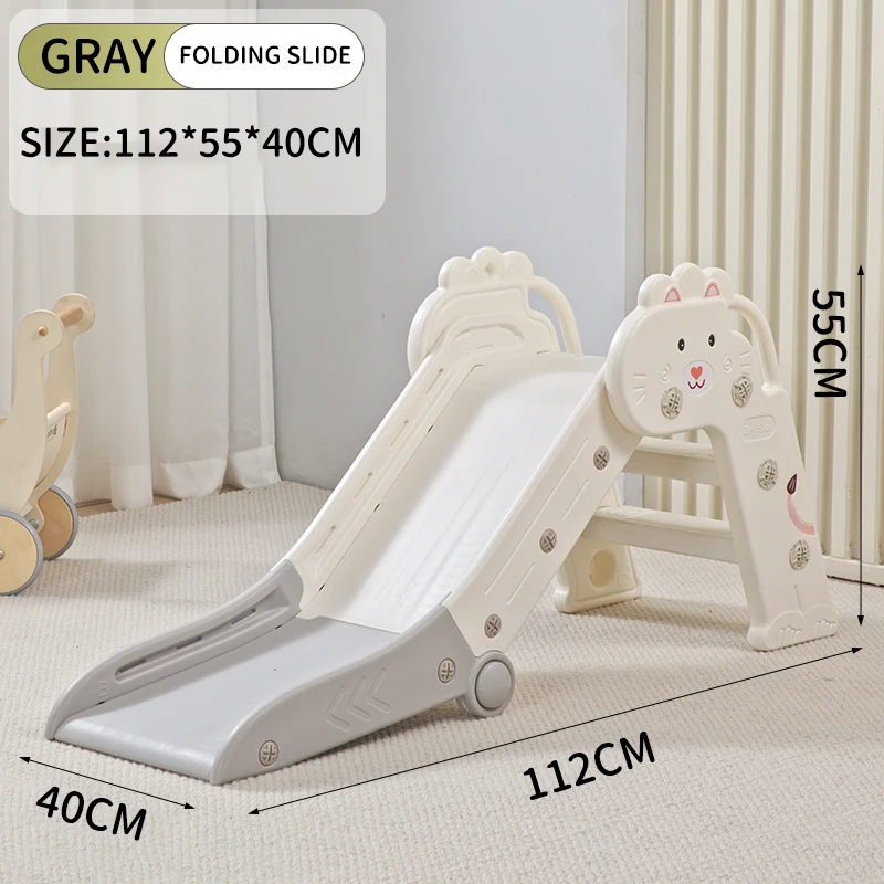 

Folding Slide Indoor Mini Playhouse Home Children's Playground Safety Plastic Toys Baby Slides for Kids