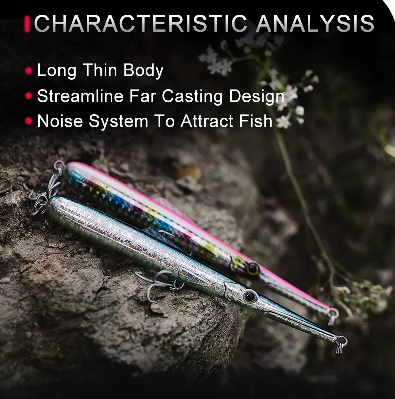 Kingdom Sinking Schwimmender Bleistift-Angelköder, 11 g, 13 g, 30 g, 40 g, harte künstliche Köder, Salzwasser-Seebarsch, Stickbait, harte Wobbler – Detail 13