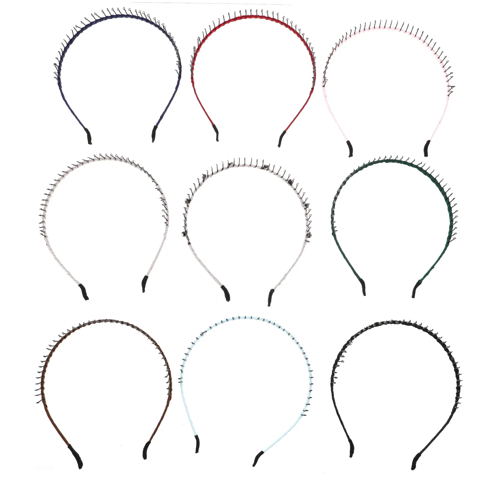 

8Pcs Nonslip Teeth Headband Simple Elegant Hairband Fixing Comb Headbands Fashion Hair Accessories Unisex Teeth Comb Hairband