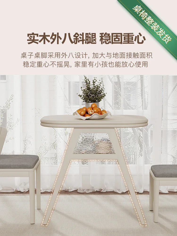 

Solid wood rock slab dining table Small apartment Simple living room Household mini casual tea drinking Balcony