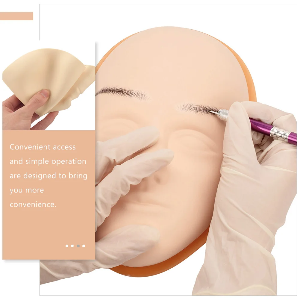 

Silicone Fake Face Skin for Tattoo Practice Realistic Training Skin Sheet for and Eyeliner Practice Tools