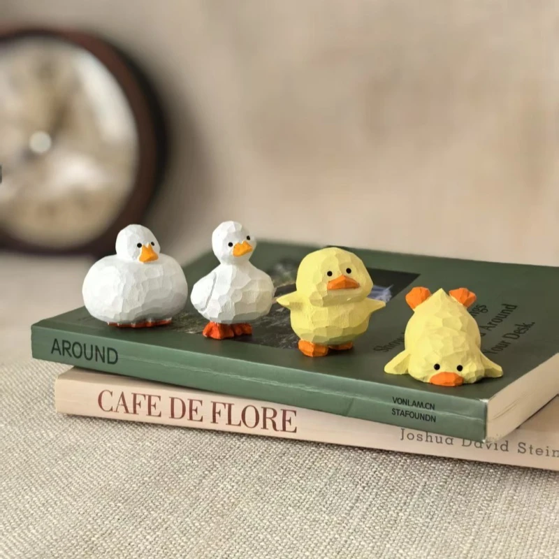 Duckling Keychain Wooden Craft Minimalists Animal Pendant Unisex Gift Birthday Present Handmade Table Ornament Nature Accessory